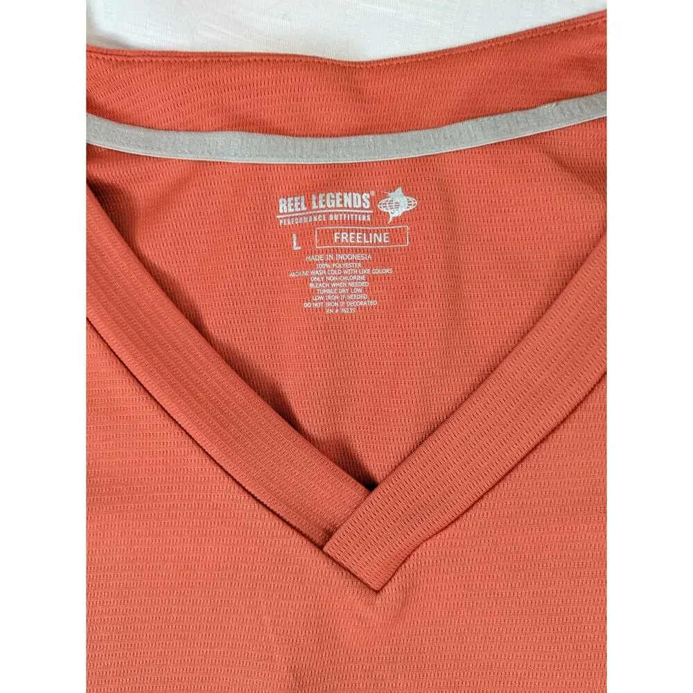 Lot of 2 Activewear Tops Nike Dri-FIT Black XL , Reel Legends Orange Size L